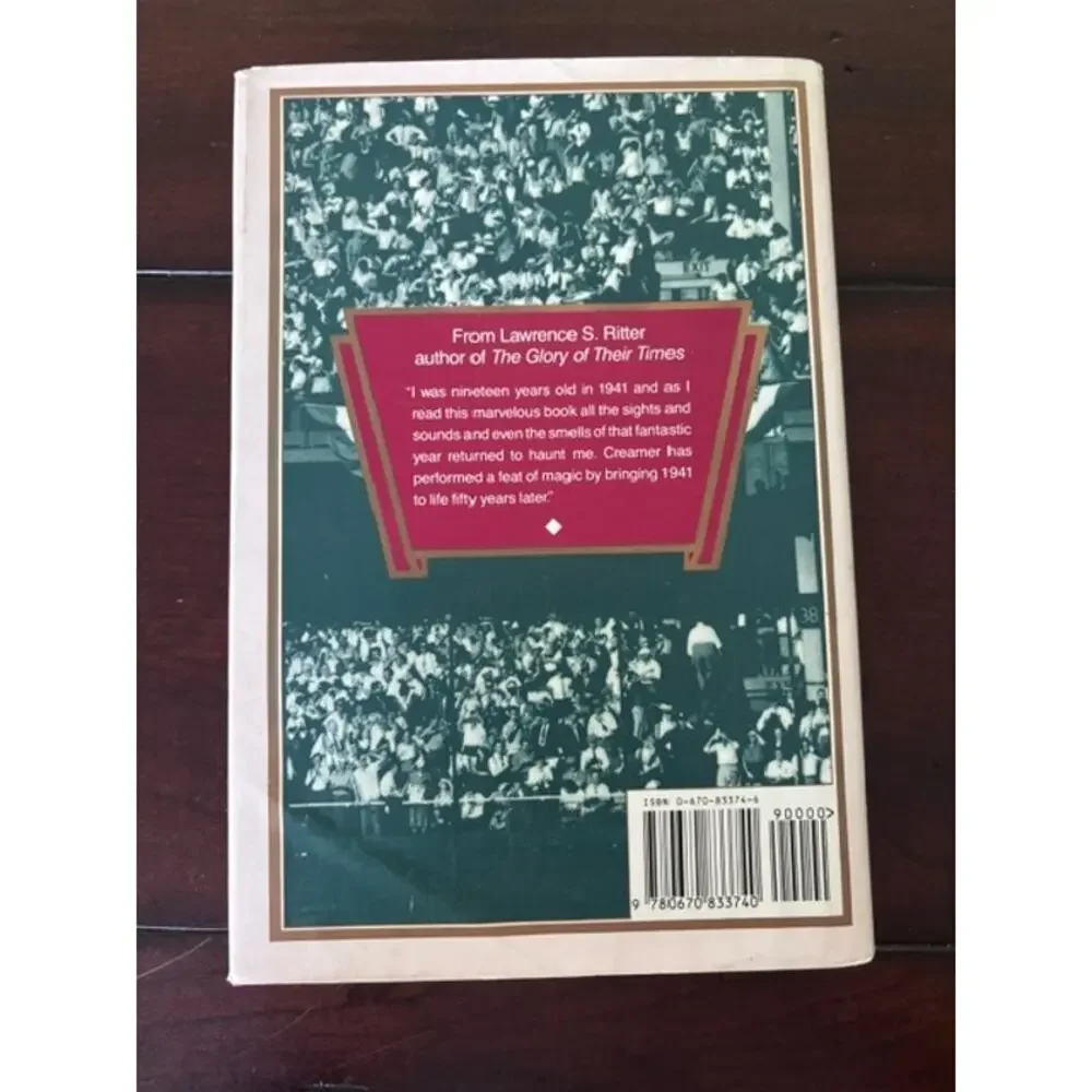 Baseball in '41 Robert W Creamer 1991 1st Edition 1st Printing Hardcover DJ